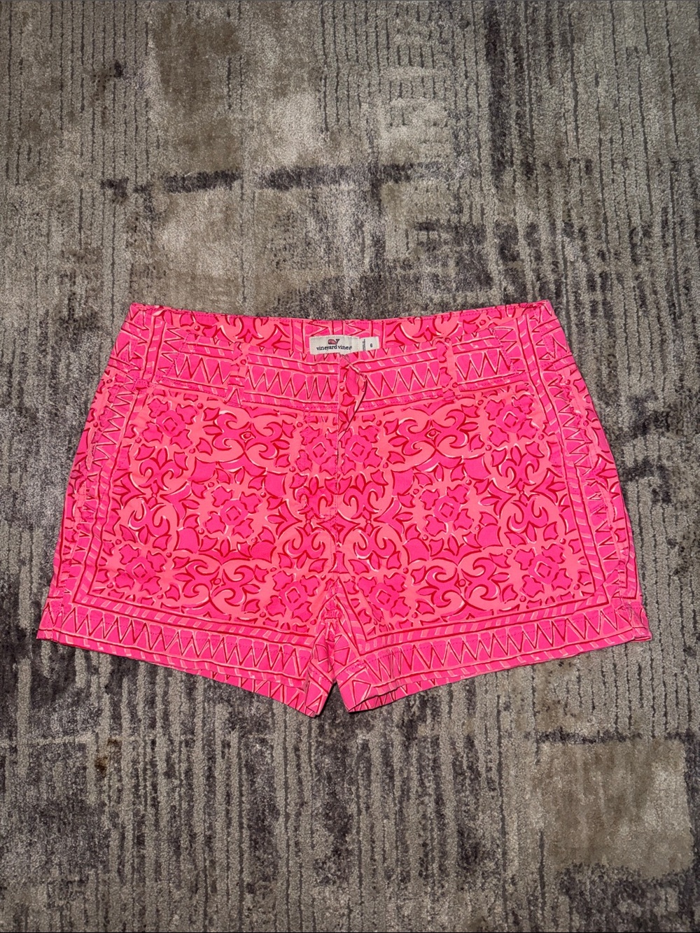 Vineyard Vines Pink Printed Cotton Bermuda Shorts